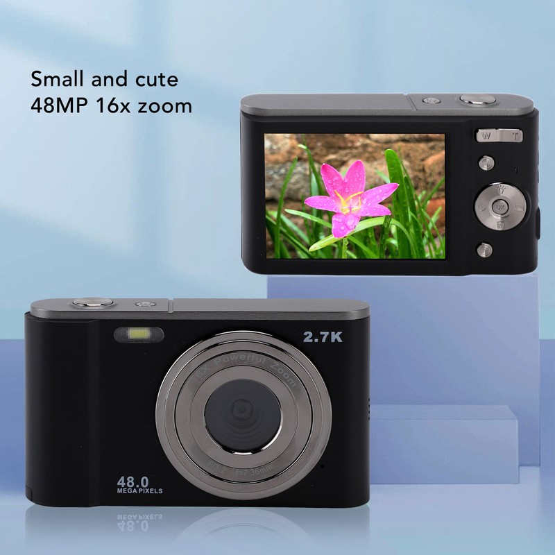 Digital Camera 48MP 2.7K HD 16x Zoom 2.8in Display Autofocus