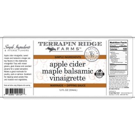 Terrapin Ridge Farms Apple Cider Maple Balsamic Vinaigrette Salad Dressing – One 12 Fluid Ounce Bottle