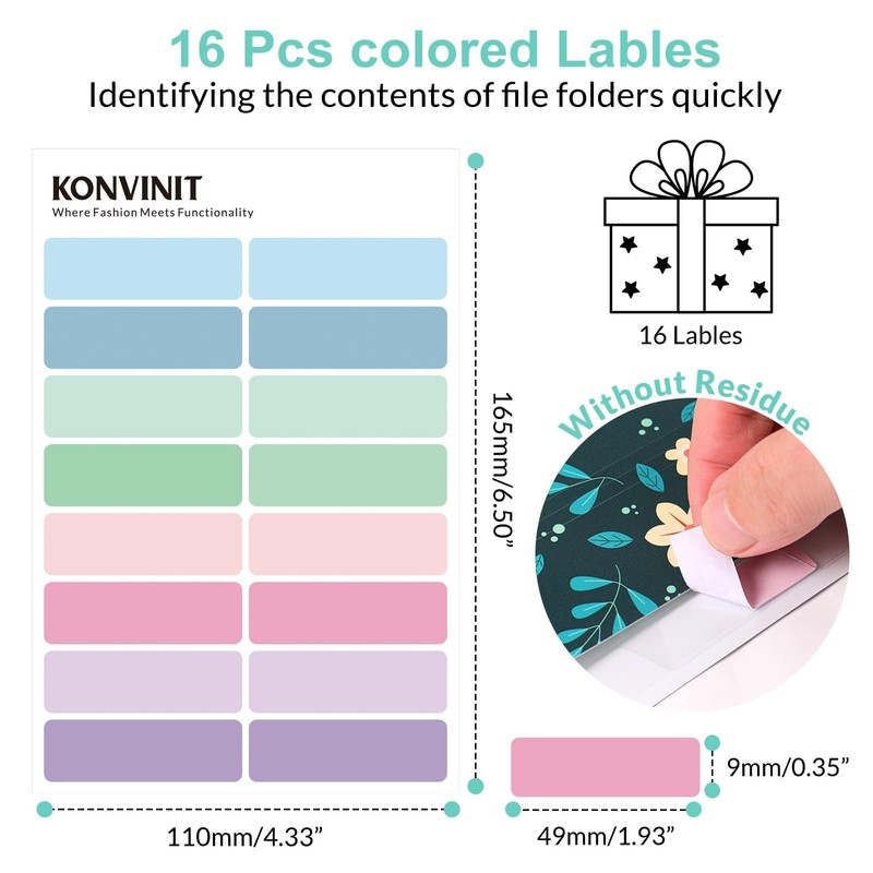 KONVINIT Document Folder A4 - Expanding File Document Organiser with