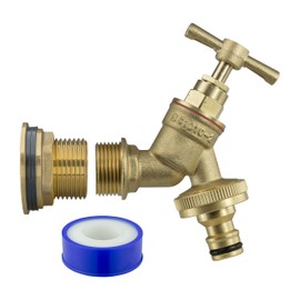 water butt/rain barrel outlet 3/4" hole (26mm) adaptor/connector and range of 1/2" bsp taps,FREE THREAD SEAL TAPE!…