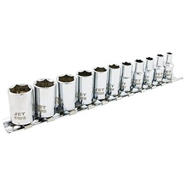 JET 11-Piece 1/4-inch Drive Metric, Regular, 6 Point, Chrome Socket Set, 601113