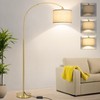 Gold Arc Floor Lamp, Dimmable Floor Lamp for Living Room,