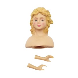 Party Favors Plus Set of 6-3-1/2" Blonde Hair Vinyl Lady Angel Doll Hands and Head Sets