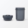 MUJI 84683855 Lunch Capsule with Topping Cup, Black, 11.8 fl