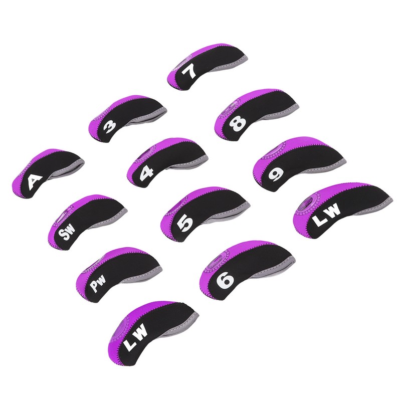 12PCS Golf Club Head Covers Neoprene Scratch Proof Golf Club