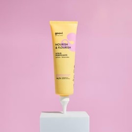 Goovi, Nourish and Flourish, Scrub Cuoio Capelluto Purificante, Esfolia Delicatamente la Cute per Eliminare Forfora, Eccessi di Sebo e Cellule Morte, Formula con Microgranuli di Jojoba, 150 ml