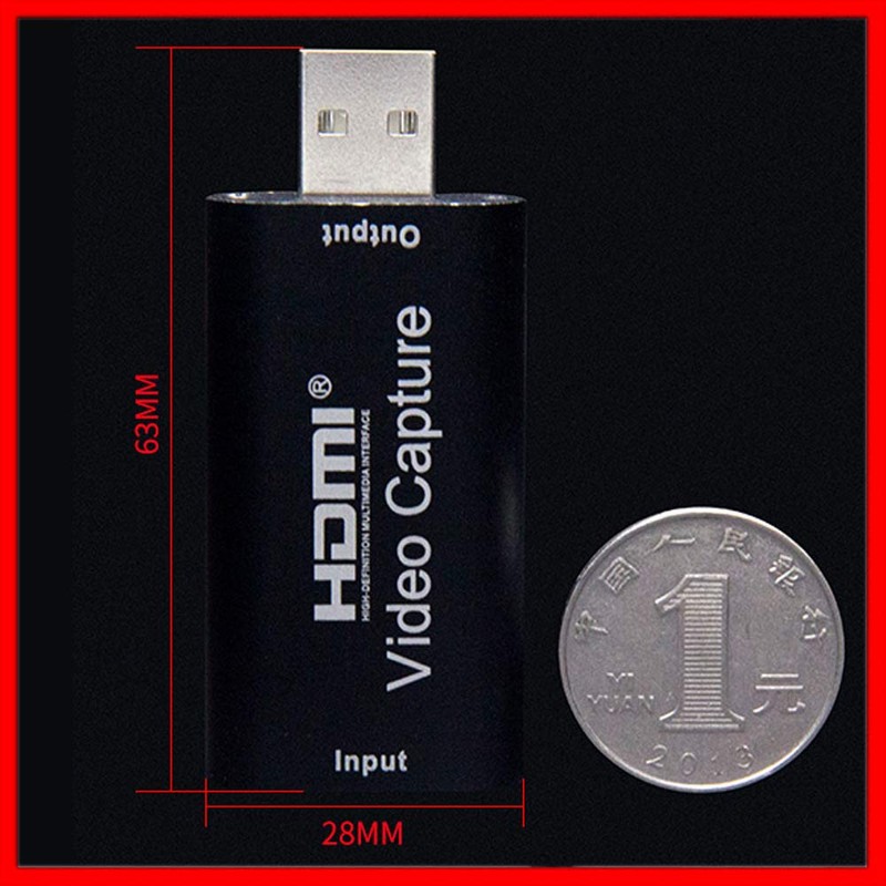 Ultra-compact USB 2.0 Compatible 1080p HDMI Capture Card Video Capture