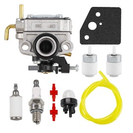 HUSWELL 753-08323 Carburetor for Troy-Bilt TB685EC TB635EC TB6044XP 685EC 635EC 6044XP MTD AC8 TEC Trimmer with AC04122 Fuel Line Kit 753-08319 Primer Bulb