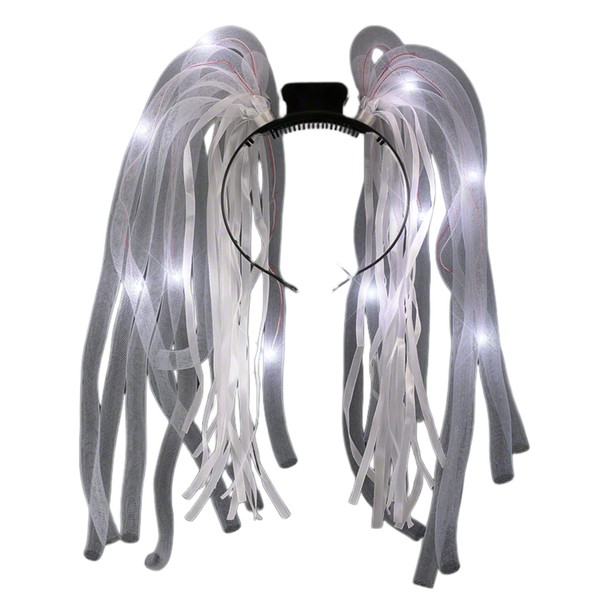 blinkee White LED Noodle Headband Flashing Dreads | Headband Department