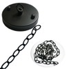 LEDSone Black Ceiling Rose Light Fitting Pendant Holder and Fitting