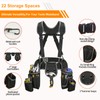 Tool Belt With Suspenders, 22 Pockets Tool Bags, Multi-Functional Adjustable