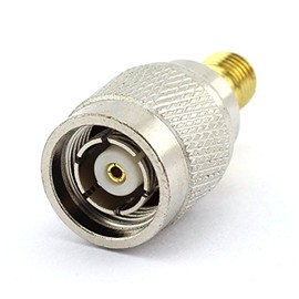 DGZZI Paquete de 2 adaptadores coaxiales RP TNC Macho a SMA Hembra RF TNC a Conector coaxial SMA