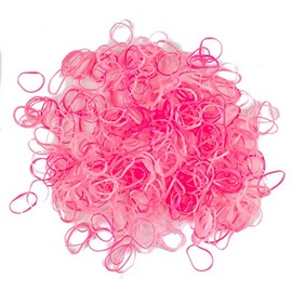 Mytoptrendz®- Pink Tone Small Tiny Thin Elastics Rubber Bands Hair Tie