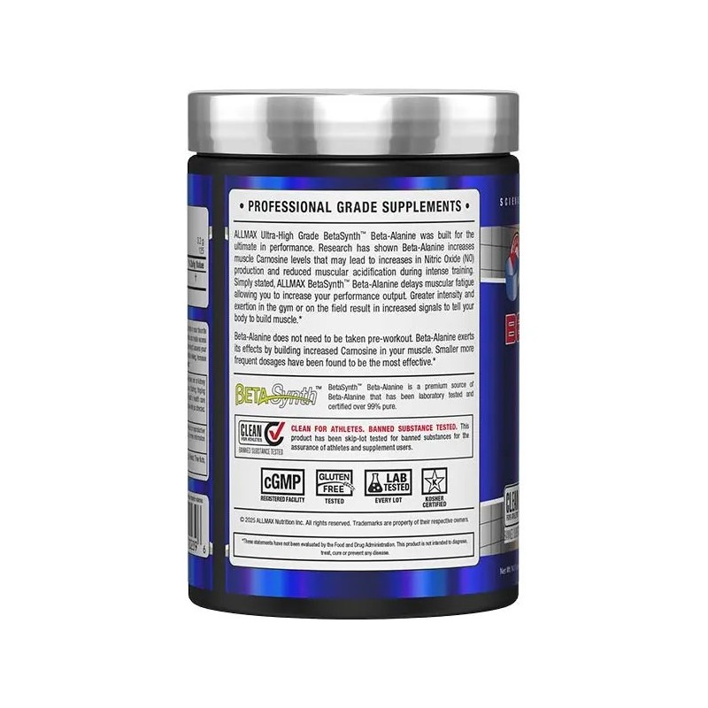 Beta Alanina 400 Gramos 125 Serv Allmax Nutrition Es
