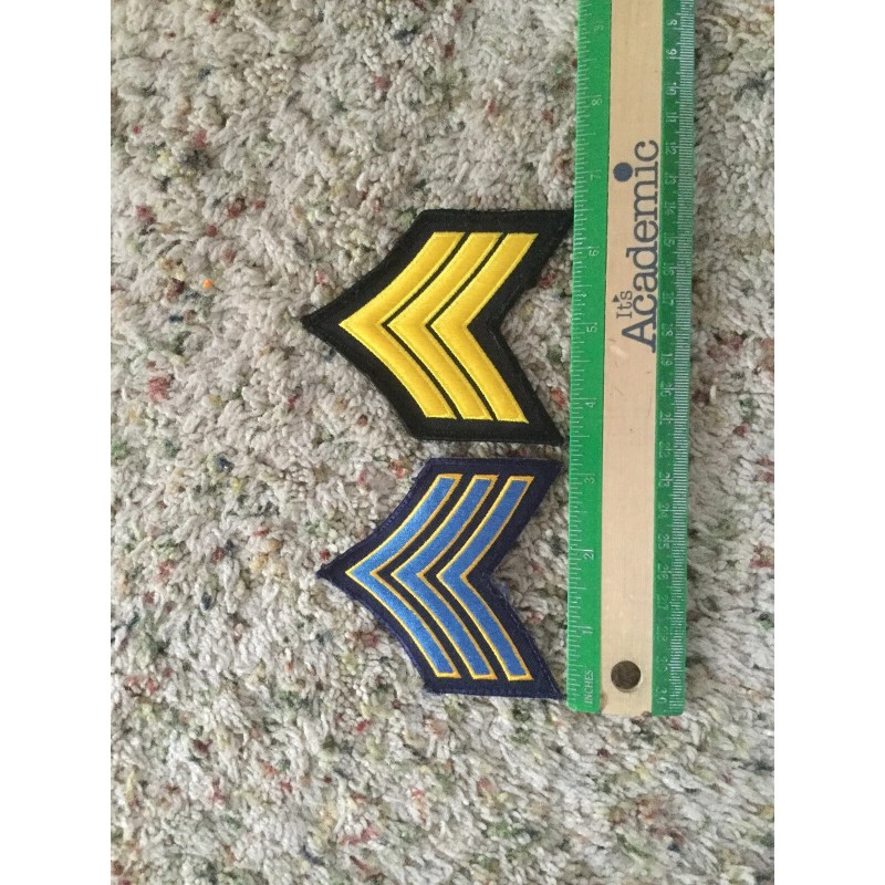 Sergeant Stripes/2 Patches Per Set /Brand New/*Note Currently Out Of