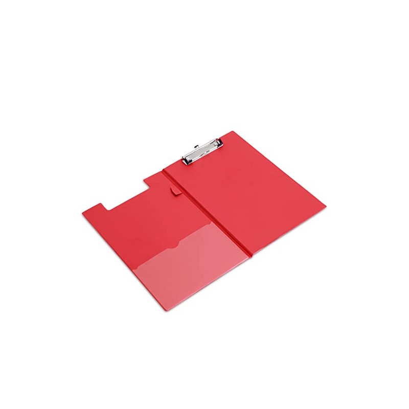 Rapesco A4+ Clipboard Foldover with Film Pocket PVC - Red