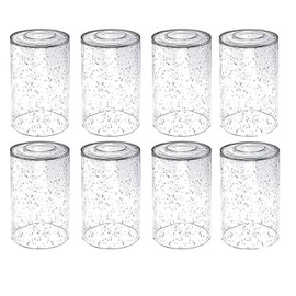 8 Pack Bubble Glass Lamp Shade,Glass Shade Covers Replacements for Light Fixtures，Cylinder Globe Glass Shades Covers for Pendant Lights Chandeliers Wall Sconces Bath Vanity Lights