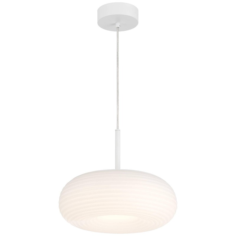 Possini Euro Design Sandringham 13 3/4" Wide Sanded White LED