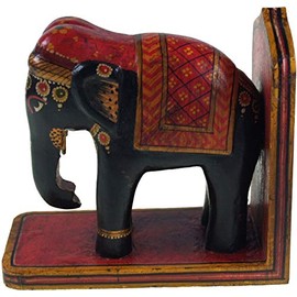 GURU SHOP Elephant Bookend, 17 x 8 x 17 cm, Door Stopper & Bookends
