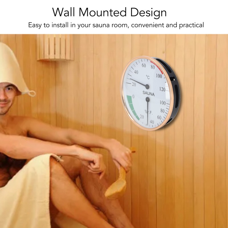 Sauna Temperature Humidity Meter Professional Wall Mounted High Accuracy Hygrometer