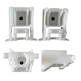 Track and Blind Support Brackets White Caravan Window Curtain Track and Blind Support Bracket for Window Bathroom Shower Curtain Door Curtain Tracks Pack of 4.