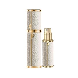 Coxotom Travel Perfume Bottle Refillable – 5ml & 10ml Mini Fine Mist Spray Atomizer, Leak-Proof & Easy Refill, Small Pocket and Purse-Sized, TSA-Approved, for Men and Women (White, 5ml)