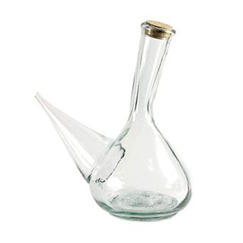 Spanish Porron Glass Decanter 1 Liter (1000mL) – Hand Blown Wine Pitcher, Lead-Free Glass Wine Carafe for Red Wine – Durable, Strong Glass – Perfect Wine Gift & Accessories