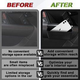 Muslogy Center Console Organizer Compatible with 2025 Nissan Kicks Accessories Shifter Storage Box ABS Material Console Phone Pocket Gear Shift Organizer Passenger Side Only