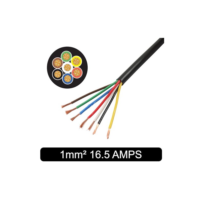 AUTOWIRING Automotive 7 Core Cable 12v 24v Trailer Caravan Wire