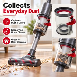 Dust Bin Replacement for Dyson V11 Vacuums – Compatible Plastic Dust Cup Collector for Daily Home Cleaning