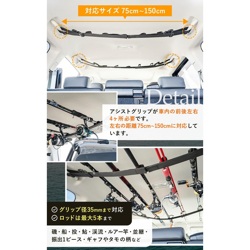 (Angler Car in Just 1 Minute) Rod Holder for Cars,