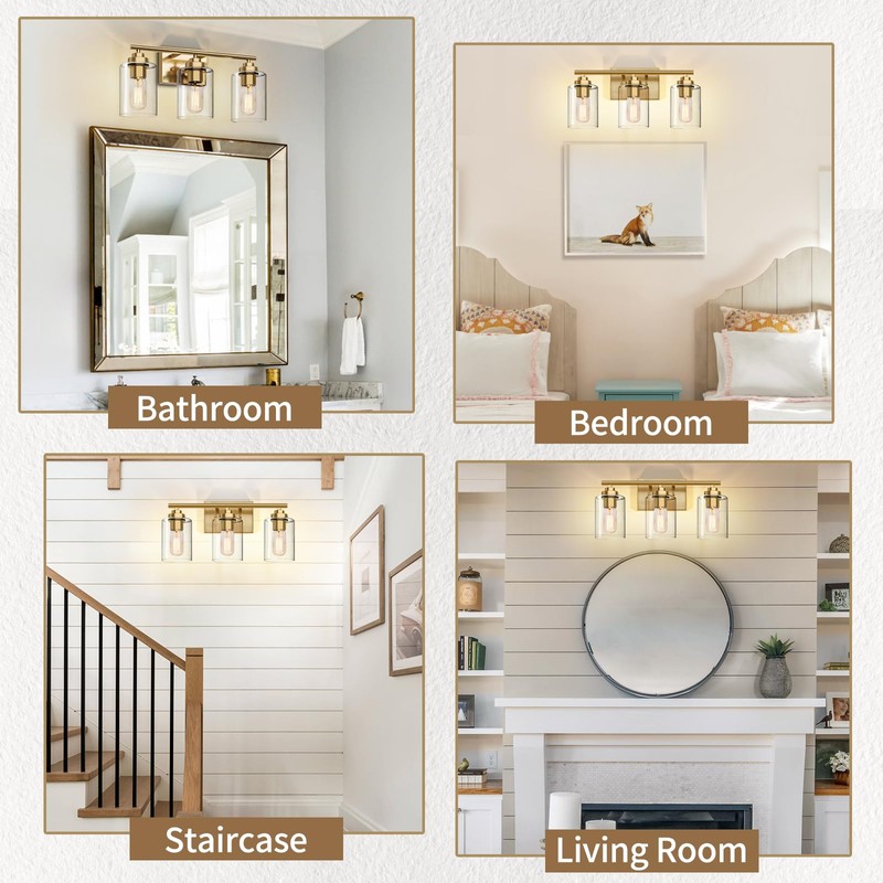 SKEJAO Bathroom Vanity Light Over Mirror,Bathroom Light Fixture Wall Sconce