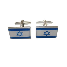 Kiola Designs Israel Flag Cufflinks