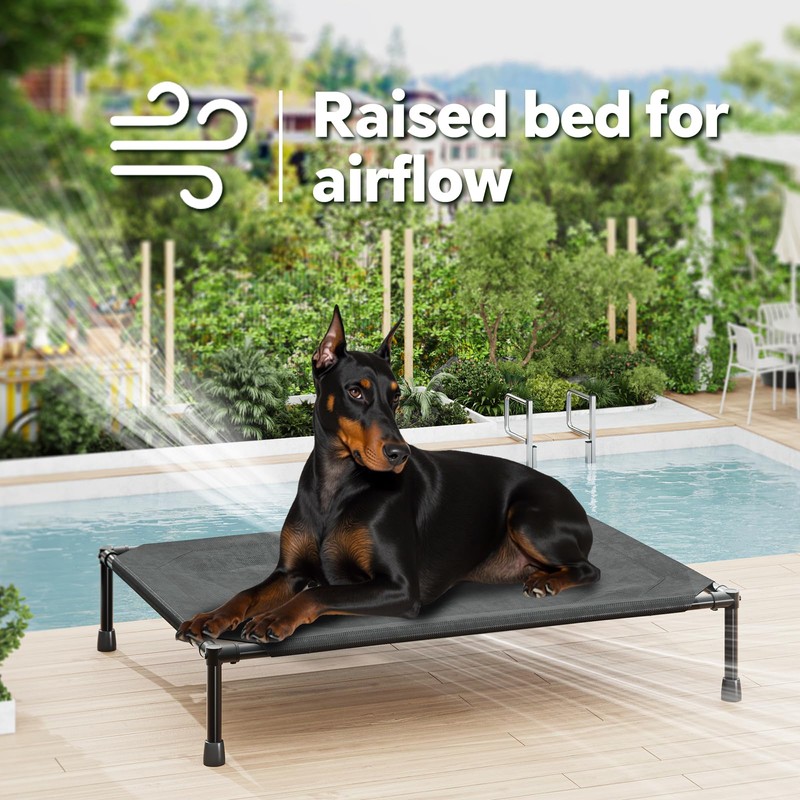 Simple Trending Elevated Dog Bed for Large Dogs, Waterproof Raised