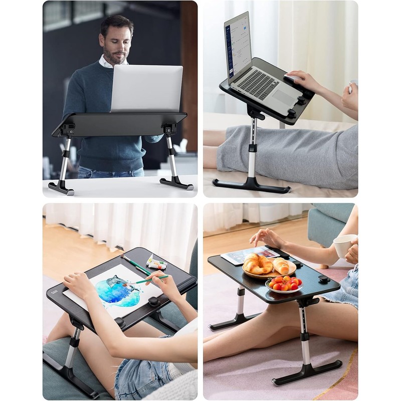 SAIJI Height & Angle Adjustable Laptop Stand for Bed, Lap