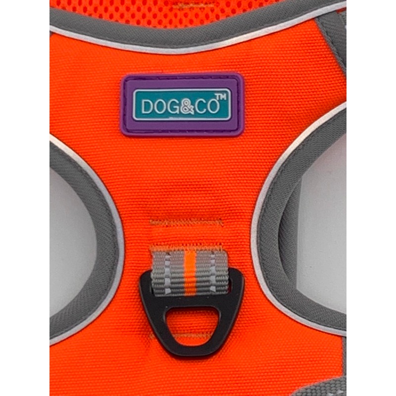 Hem and Boo Dog Harness, Sport Style, Orange, S, No-pull