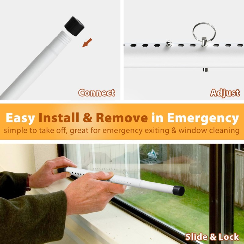2-in-1 Upgraded Door Security Bar & Sliding Patio Door (2