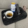 Couch Cup Holder Pillow, Couch Drinks Remotes Holder for Center