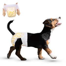 Flying Paws Dog Nappies, XS-30, Disposable Dog Nappies for Female Dogs, Male Nappies with 360° Elastic Waistband, Fits Waist Circumference 22-40 cm