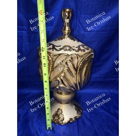 SOPERA TINAJA DE OSHUN OCHUN dorado RELIGION YORUBA IFA SANTERIA .