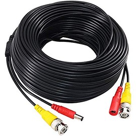 Yeung Qee 15m BNC video power cable security camera Cable with 2 Female Connetors for All HD CCTV DVR Surveillance System (15m)