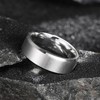 King Will Sliver Titanium Wedding Ring for Men Women-8mm Width
