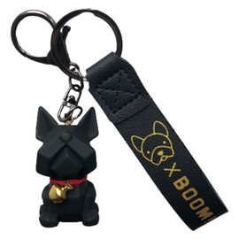 BRACO - French Bulldog Keychain, French Bulldog Keychain, Fashion Bulldog Keychain, French Punk Bulldog Keychain, Leather Keychain for Decorating Backpacks, Couple, Suitcases