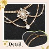 Sixexey Boho Egyptian Head Chain Gold Rhinestone Headpiece for Women