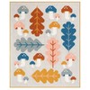 Pen and Paper Patterns Forest Fungi Quilt Pattern, White