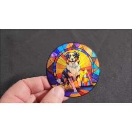 Gulf Coast Laser Graphics Border Collie Agility Obedience Cones Holographic Dog Ornament
