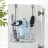 mDesign Over-Cabinet Hair Care Tools Holder for Hair Dryer, Flat