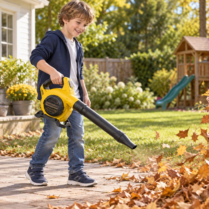 Kids Leaf Blower Toy for Outdoor Play – Battery-Operated Cordless