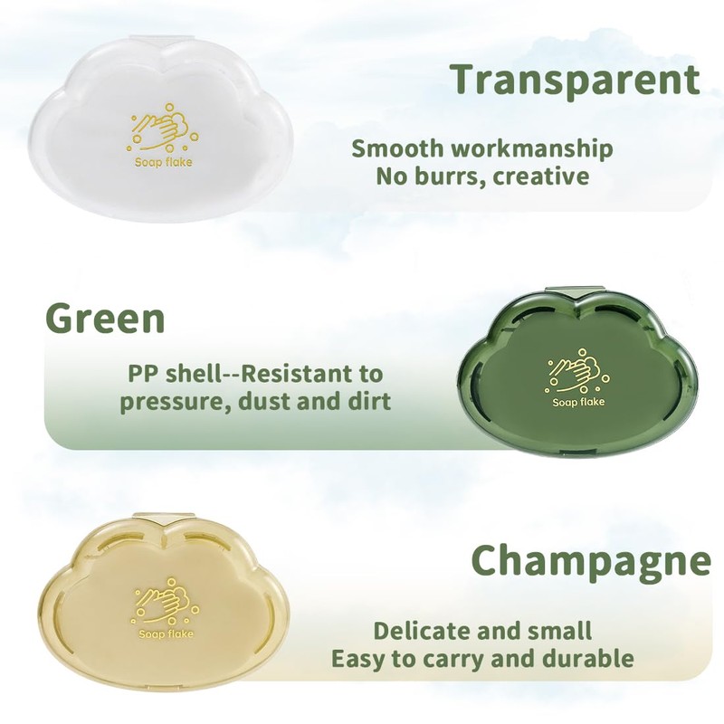 EIYVPRA 6 Boxes Paper Soap, Mini Soap Flakes, Soap Paper,
