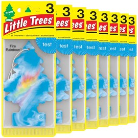 LITTLE TREES LITTLE TREES Air Fresheners Car Air Freshener. Hanging Tree Provides Long Lasting Scent for Auto or Home. Fire Rainbow, 24 Air Fresheners